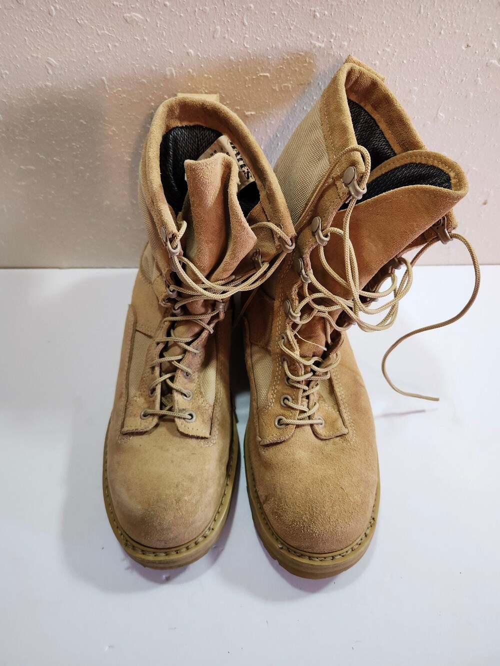 Bates E33500A Desert Tan US Army Flight and Combat Vehicle Crewman Boots Size 9R